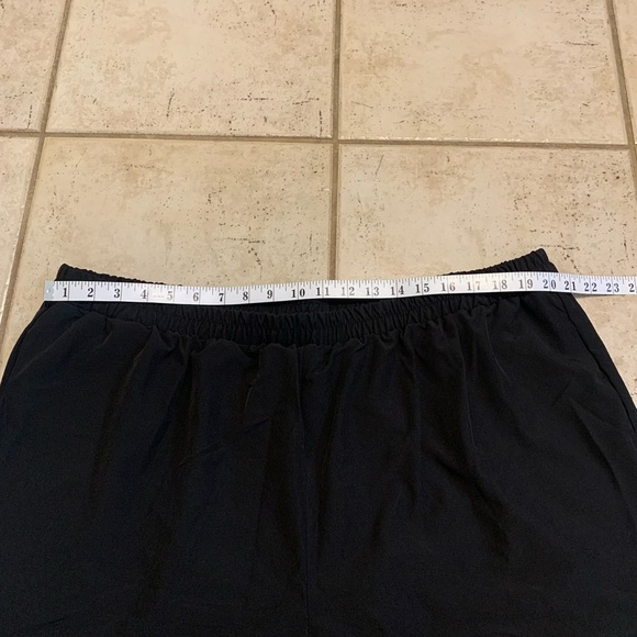 💜 Black Polyester Elastic Waist Pants Size 5XL - Picture 3 of 5